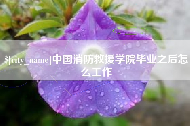 酒泉中国消防救援学院毕业之后怎么工作