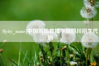酒泉中国消防救援学院四川招生代码