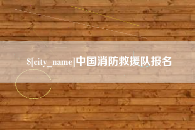 酒泉中国消防救援队报名