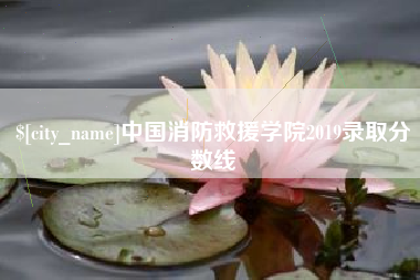 酒泉中国消防救援学院2019录取分数线