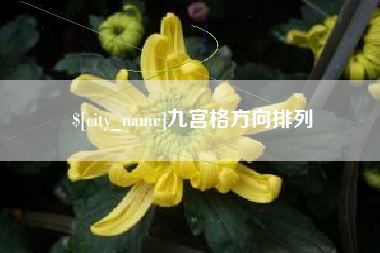 酒泉九宫格方向排列
