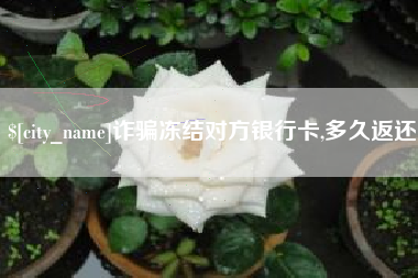 酒泉诈骗冻结对方银行卡,多久返还