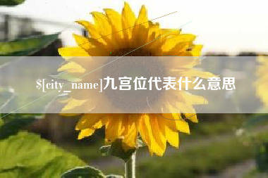 酒泉九宫位代表什么意思