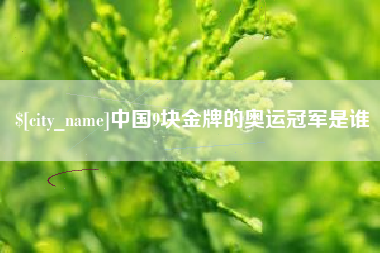 酒泉中国9块金牌的奥运冠军是谁