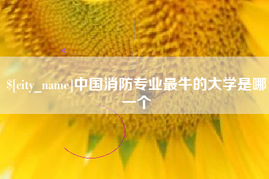 酒泉中国消防专业最牛的大学是哪一个
