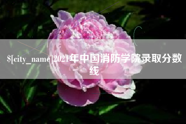 酒泉2021年中国消防学院录取分数线