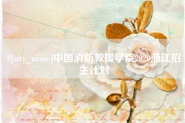 酒泉中国消防救援学院2020浙江招生计划