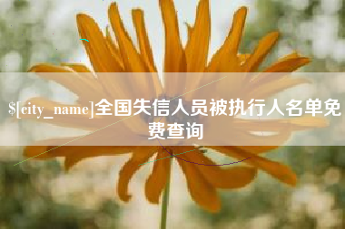酒泉全国失信人员被执行人名单免费查询