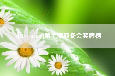 酒泉第七届亚冬会奖牌榜