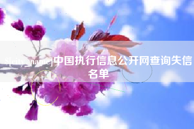 酒泉中国执行信息公开网查询失信名单