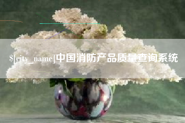 酒泉中国消防产品质量查询系统