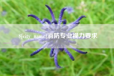 酒泉消防专业视力要求