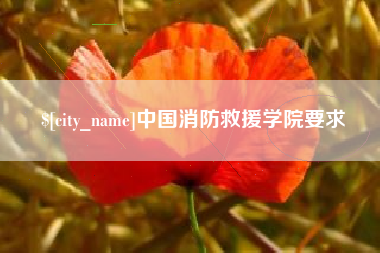 酒泉中国消防救援学院要求