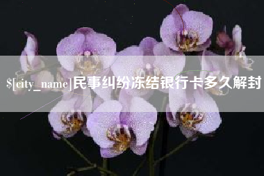 酒泉民事纠纷冻结银行卡多久解封