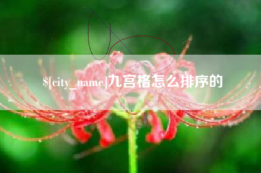 酒泉九宫格怎么排序的