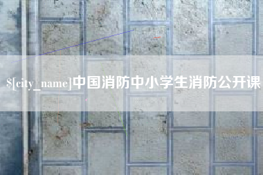 酒泉中国消防中小学生消防公开课