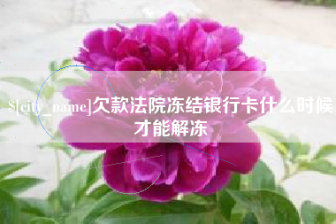酒泉欠款法院冻结银行卡什么时候才能解冻