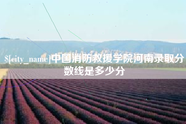 酒泉中国消防救援学院河南录取分数线是多少分