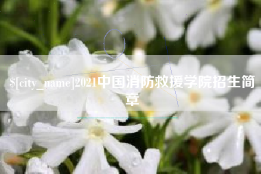 酒泉2021中国消防救援学院招生简章