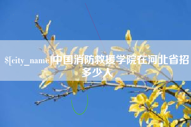 酒泉中国消防救援学院在河北省招多少人