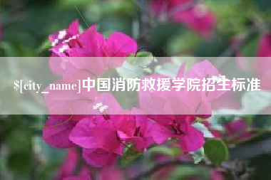 酒泉中国消防救援学院招生标准