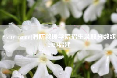 酒泉消防救援学院招生录取分数线2020福建