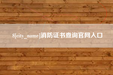 酒泉消防证书查询官网入口