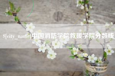 酒泉中国消防学院救援学院分数线