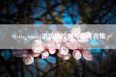 酒泉消防院校报考条件合集